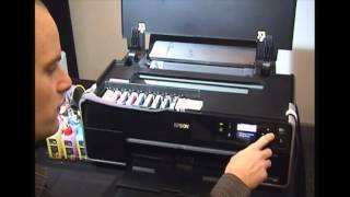 Epson R3000 Fine Art paper loading [upl. by Winters27]