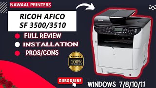 How to install Ricoh Afico SP 35003510 Driver installation 2024  ricoh sp 3500 photocopier 2024 🔥 [upl. by Dulcy103]