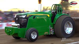 Tractor Pulling 2024 Pro Stock Tractors pulling in Shipshewana IN  Pro Pulling League [upl. by Alaj]