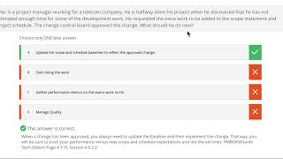 Integration Management Practice Questions  PMBOK 6th edition [upl. by Aiket6]