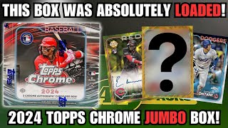 WE HIT A MONSTER 2024 Topps Chrome Baseball Jumbo Box Review [upl. by Haliled281]