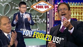 16 YEAR OLD magician FOOLS Penn and Teller with PHYSICS  Stanley Zhou on Fool Us [upl. by Larimore]