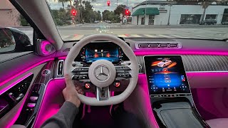 NEW 802 HP V8 Mercedes S63 AMG EPerformance FIRST DRIVE Interior Ambiente Review [upl. by Retrop]