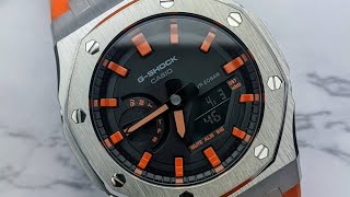 Unboxing the Orange Casioak Mod  Casio G Shock GA2100 Review [upl. by Odiug]