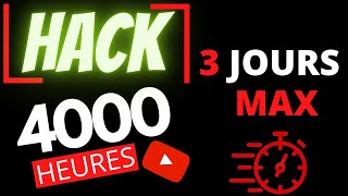 Obtenir 4000 heures de visionnage sur youtube facilement et rapidement 2022 [upl. by Symon]