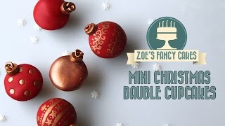 Christmas mini cupcake bauble decorations How To Cake Tutorial [upl. by Names]