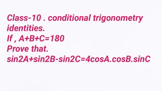 Conditional trigonometry identities proof Class 10 SEEpary2 [upl. by Carissa]