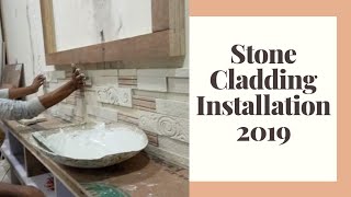 Stone Cladding installation Guide  How To Install Natural Stone Wall Tiles [upl. by Nilram]