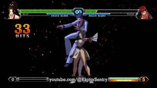 KOF XIII Global Match Mai 100 TOD 34 Hit Corner HD Combo 5 Stocks [upl. by Esina]