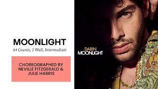 Moonlight line dance by Neville Fitzgerald amp Julie Harris Walkthrough [upl. by Cointon]