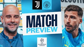 WATCH LIVE JUVENTUS V CITY PRESS CONFERENCE  PEP GUARDIOLA AND RUBEN DIAS  Champions League [upl. by Ayres693]