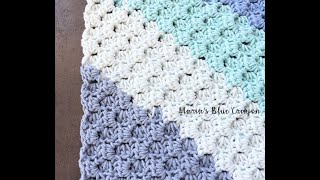 C2C with Half Double Crochet Tutorial using Caron Cotton Cakes [upl. by Caspar]