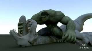 Hulk vs Trex  Creature Seq WIP HD [upl. by Ettie]