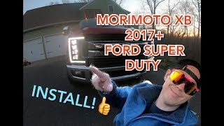 MORIMOTO XB HEADLIGHTS INSTALLED ON A 2019 FORD F350 SUPER DUTY DUALLY POWERSTROKE [upl. by Zedekiah]