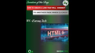 024 How to create a link that will connect to another web page when clicked Questions of the day [upl. by Damalus779]