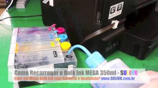 Recarga do Bulk Ink 250ml350ml HP PRO 8100  8600  8610  8620  251DW  276DW  SULINK [upl. by Carolee360]