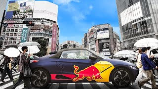 F1 Drivers Race Down World’s Busiest Street 🇯🇵 [upl. by Hasheem667]