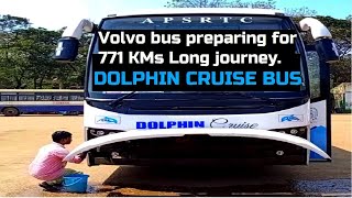 PREPARING FOR 771 KILOMETRES LONG RIDE APSRTC DOLPHIN CRUISE VOLVO BUS KADAPA TO VISAKHAPATNAM 592 [upl. by Lear629]