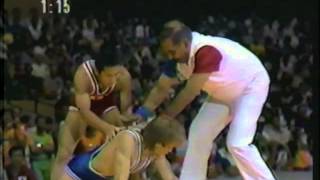 1984 Olympic Games  Freestyle Wrestling 48kg Final  Bobby Weaver USA v Takashi Irie JPN [upl. by Jakob839]