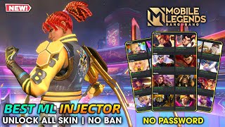 LATEST INJECTOR NEW UPDATE 2024  UNLOCK ALL SKIN MOBILE LEGENDS  INJECTOR ML  NO BAN [upl. by Nosna]