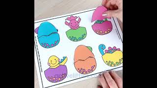 DIY Dinosaur Preschool Pack Book Quiet Book For Kids [upl. by Nrojb]