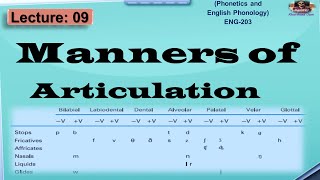 Manners of Articulation in Phonetics  Phonetics and Phonology in UrduHindi [upl. by Nyre]