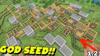 god seed minecraft 121 bedrock 🔥  best village seed minecraft 121 bedrock [upl. by Konstantin126]