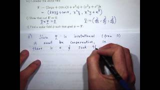 Curl grad and line integral examples [upl. by Gabey]