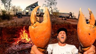 I SPENT 72 HOURS Catching GIANT CRAB  Catch and Cook on a FIRE [upl. by Marba]