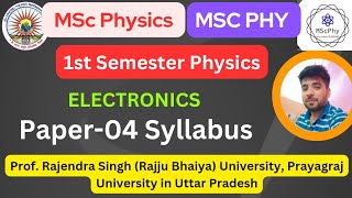 MSc physics 1st sem Electronics syllabus prs University prsu msc physicsmsc 1st sem MScPhy [upl. by Nahor]