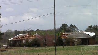 03172021 Moundville AL Powerflash amp Tornado Damage [upl. by Oicnecserc]