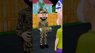 Indian fauji ki sad story Gulli Bulli Cartoons shorts army comedy shortsvideo [upl. by Aineles]