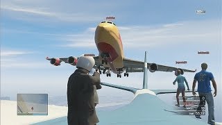 GTA 5 Online  Awesome Cargo Plane Stunts [upl. by Nnyleuqcaj]