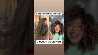 Cabelo crespo cresce sim A única diferença é que ele encolhe bastante [upl. by Irabaj]