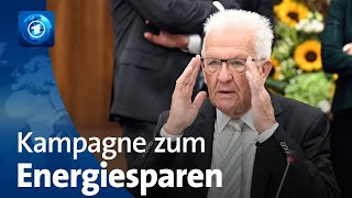 Gasgipfel in BadenWürttemberg Ministerpräsident Kretschmann startet EnergiesparKampagne [upl. by Kram5]