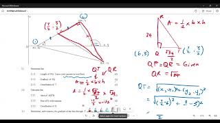 ANALYTICAL GEOMETRY GRADE 10  PAST EXAM QUESTION NOV 2018 P2 [upl. by Enaenaj]