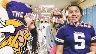 KIDS REACT TO THE MINNEAPOLIS MIRACLE [upl. by Melise752]