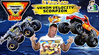 Monster Jam Mini Jams El Toro Loco Venom Velocity Scorpion Power Launcher [upl. by Sumerlin682]