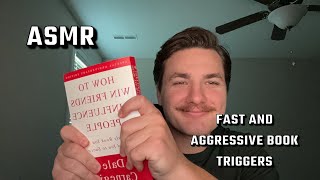 ASMR  Fast and Aggressive Book Triggers [upl. by Harmonie]