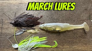 Top 3 Lures For March Bass Fishing [upl. by Adiell]