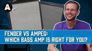 Fender Rumble vs Ampeg Rocket  Which Bass Amp is Right for YOU [upl. by Galitea]