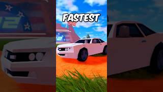 Top 10 FASTEST Vehicles in Roblox Jailbreak [upl. by Beker]