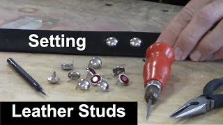 Setting Leather Studs [upl. by Ydnec]