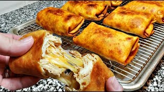 How To Make Chimichangas  Homemade Cheesy Chicken Chimichangas Recipe [upl. by Joed]