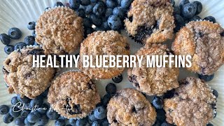 Healthy and Easy Blueberry Muffin Recipe with Perfect Crumble Topping [upl. by Hannover847]