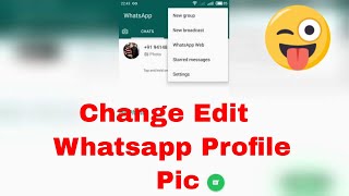 How to edit Whatsapp DP  Change profile photo [upl. by Ahsinehs]