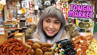 KOREAN STREET FOOD MUKBANG AT TONGIN MARKET SEOUL [upl. by Janik]