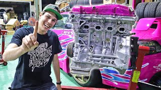 I BUILD MY FIRST ENGINE  FORGED HKS 500HP SR20 [upl. by Andris]