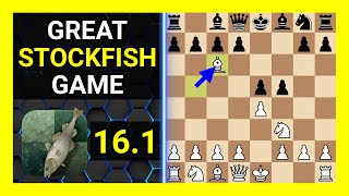 Great Stockfish 161 Chess Game Spanish Game Schliemann Defense Exchange Variation [upl. by Bartlet]