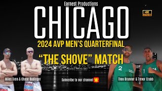 “The Shove” Match Trevor Crabb vs Chase Budinger  2024 Chicago AVP Quarterfinals [upl. by Driscoll]